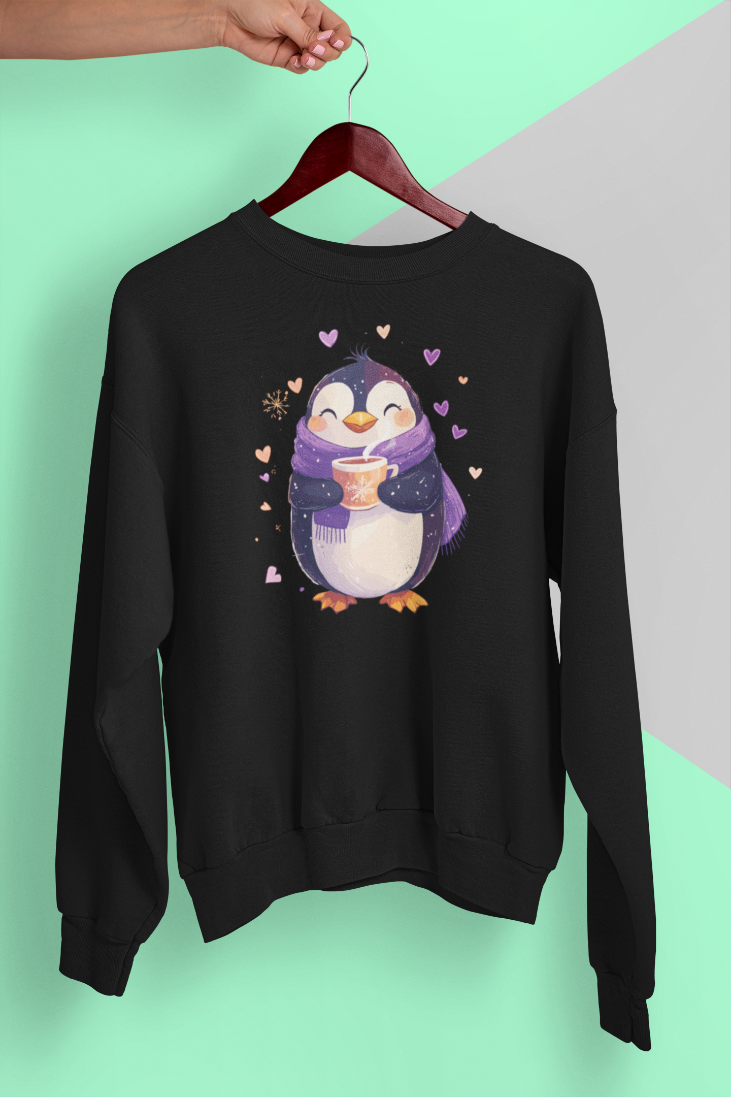 Cozy Penguin Sips