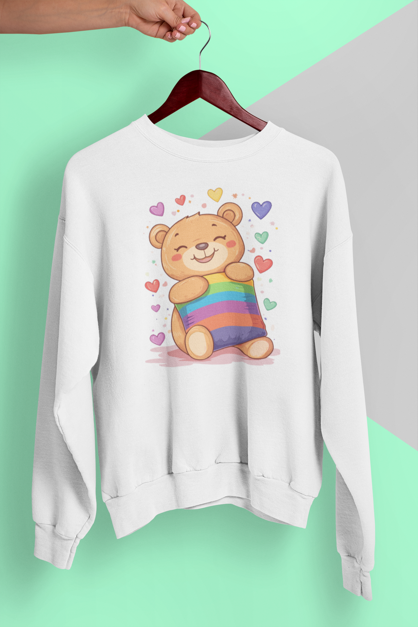Rainbow Cuddle Bear