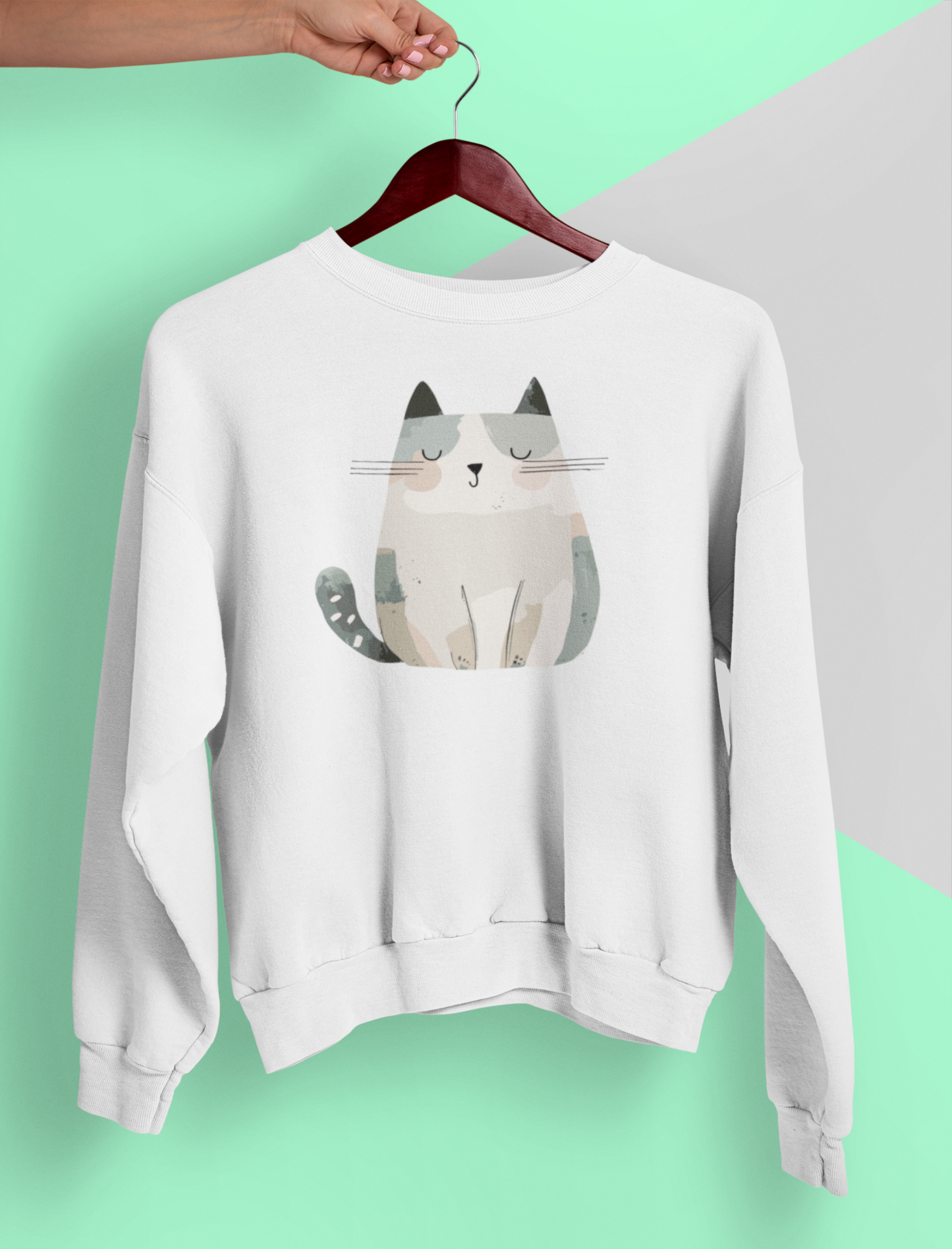 Serene Cat in Pastel