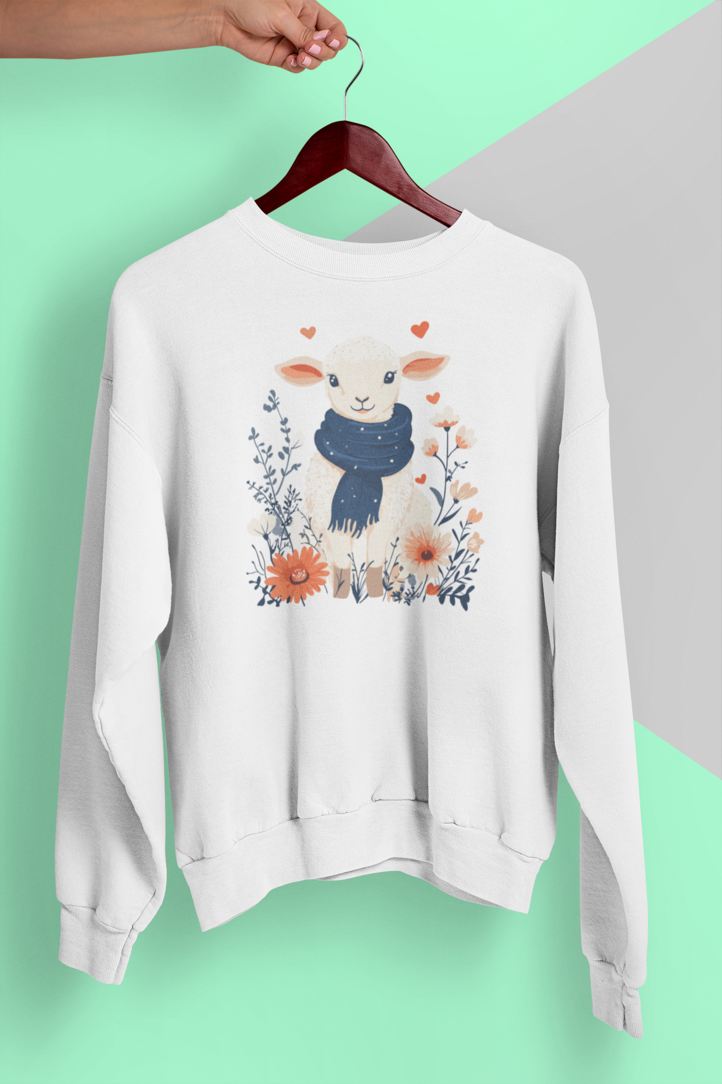 Cozy Lamb in the Meadow