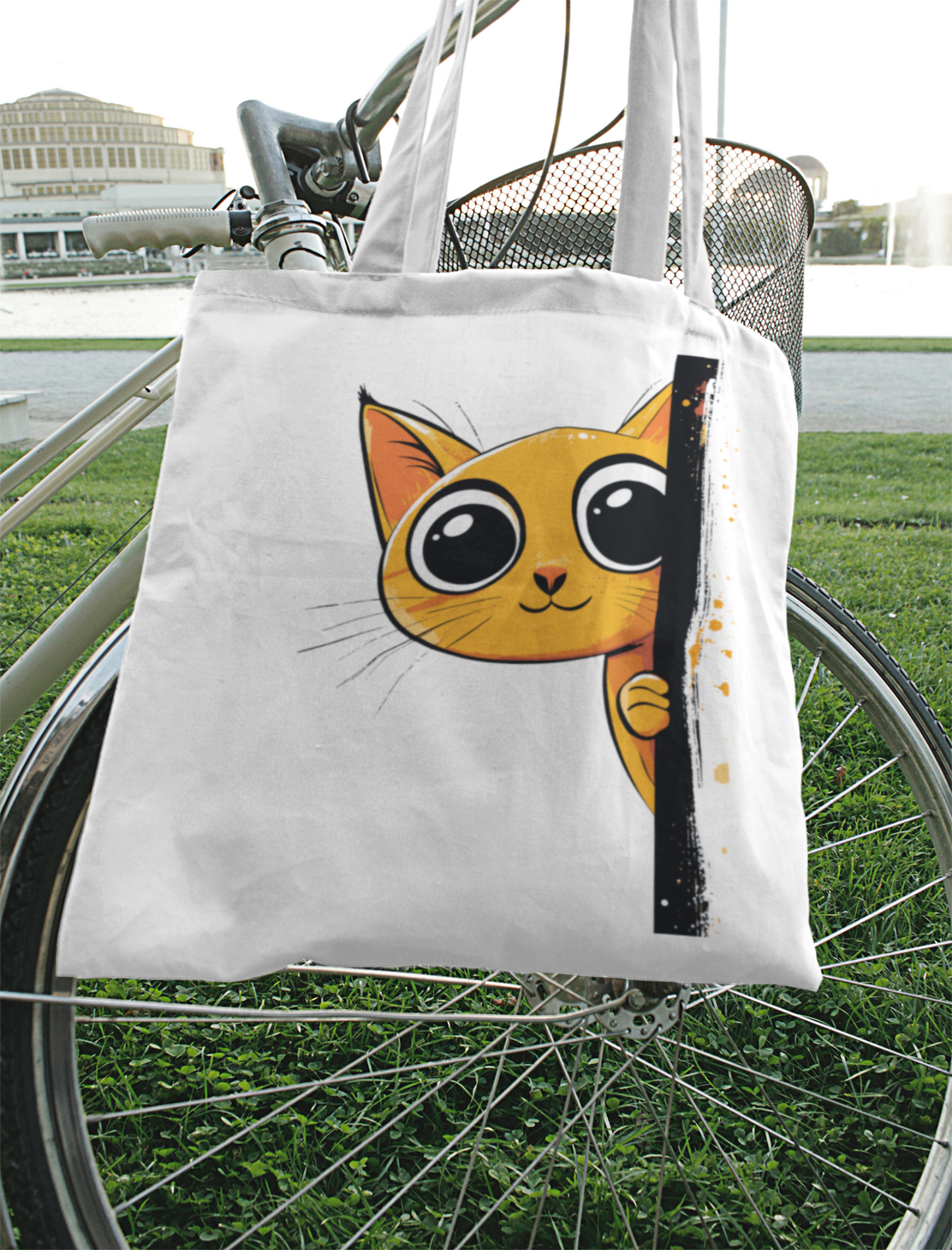 Cat Peeking From Side Bag