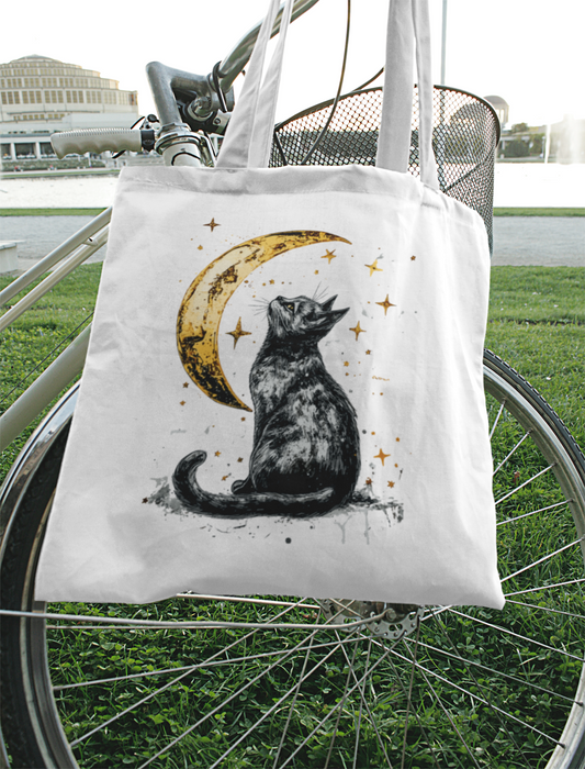 Cat Crescent Moon Bag