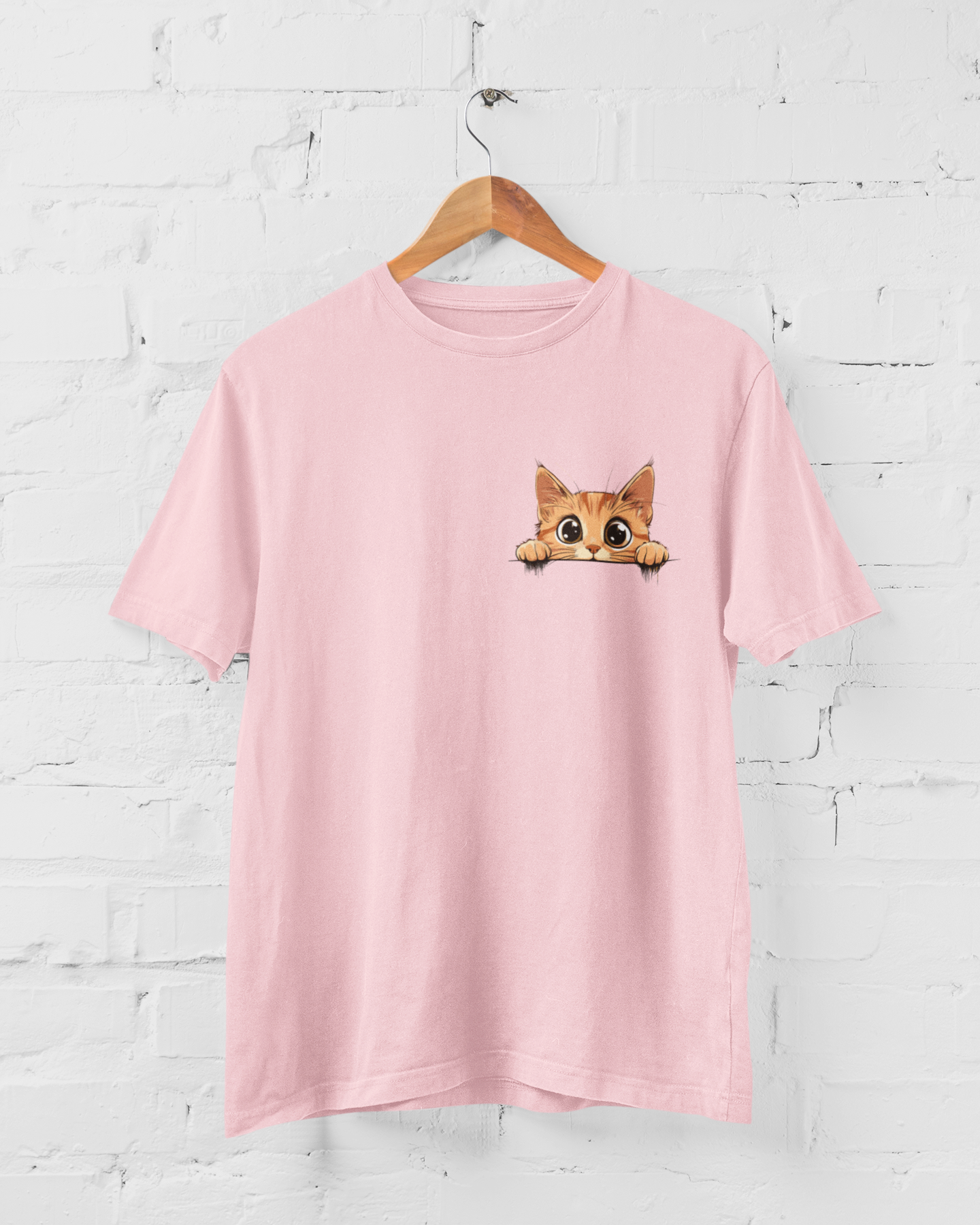 Cat Peeking T Shirt