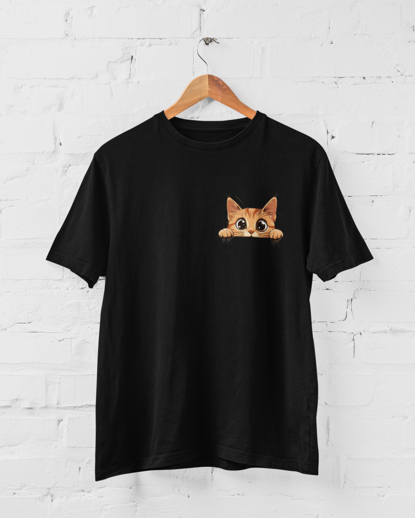 Cat Peeking T Shirt