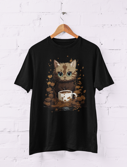 Cat Coffee T Shirt