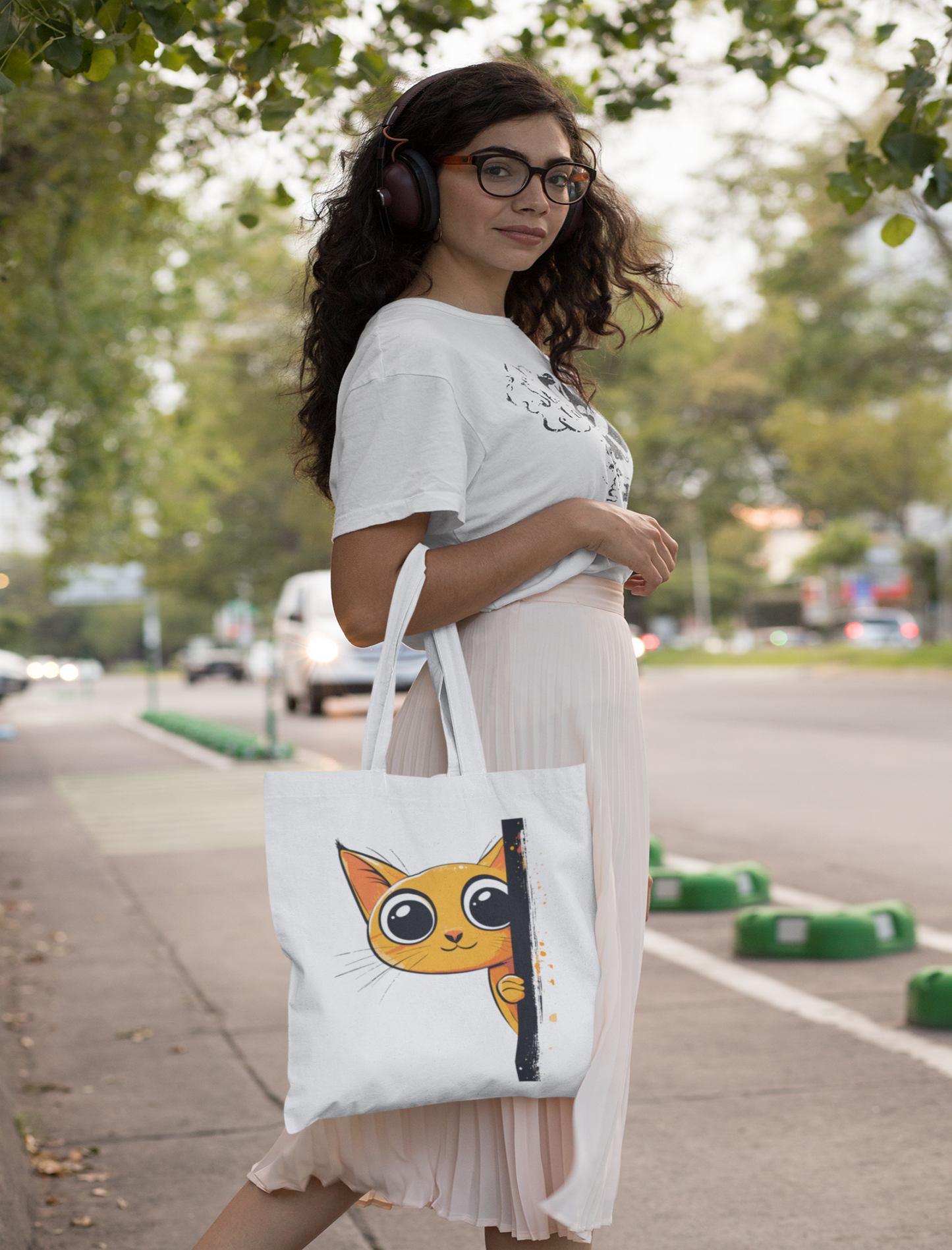 Cat Peeking From Side Bag