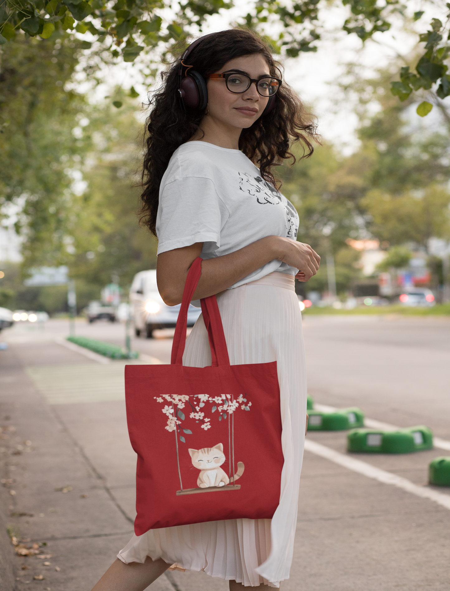 Cat On Swing Bag